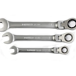 Ключ комбинированный трещоточный с шарниром 15мм PATRON P-75715F