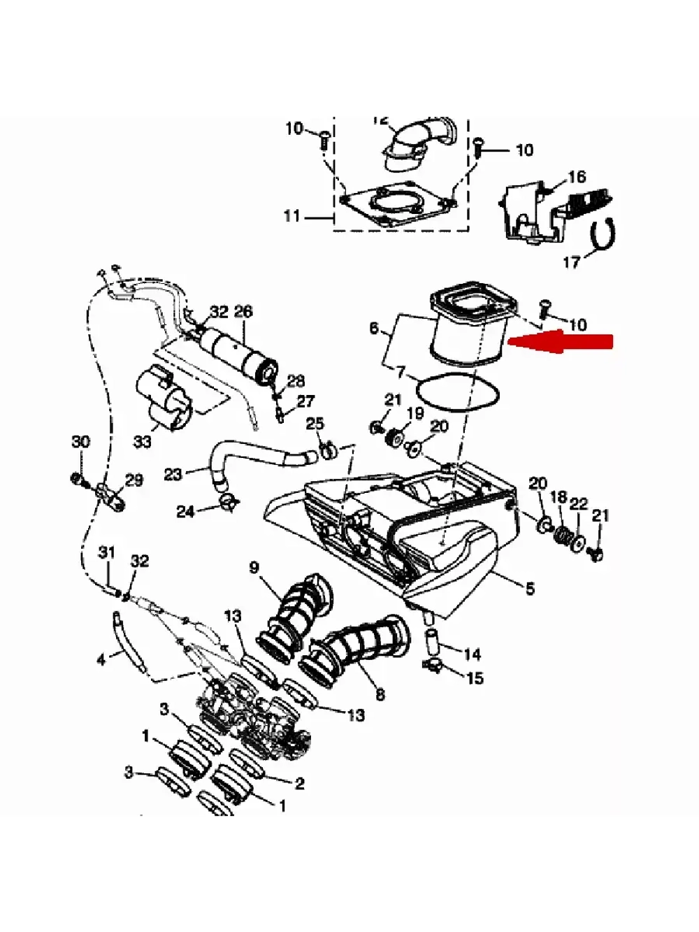 Фильтр воздушный HI FLO YAM MT07/Tenere 700/R7/Tracer 7