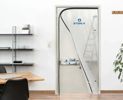 STORCH Folientür mit Reißverschluss L-Form Плёночная дверь с L-образным фрикционным замком, 220см х 110см