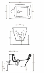 Биде подвесное ARTCERAM Jazz JZB001 05 00 bi matt*1 белое
