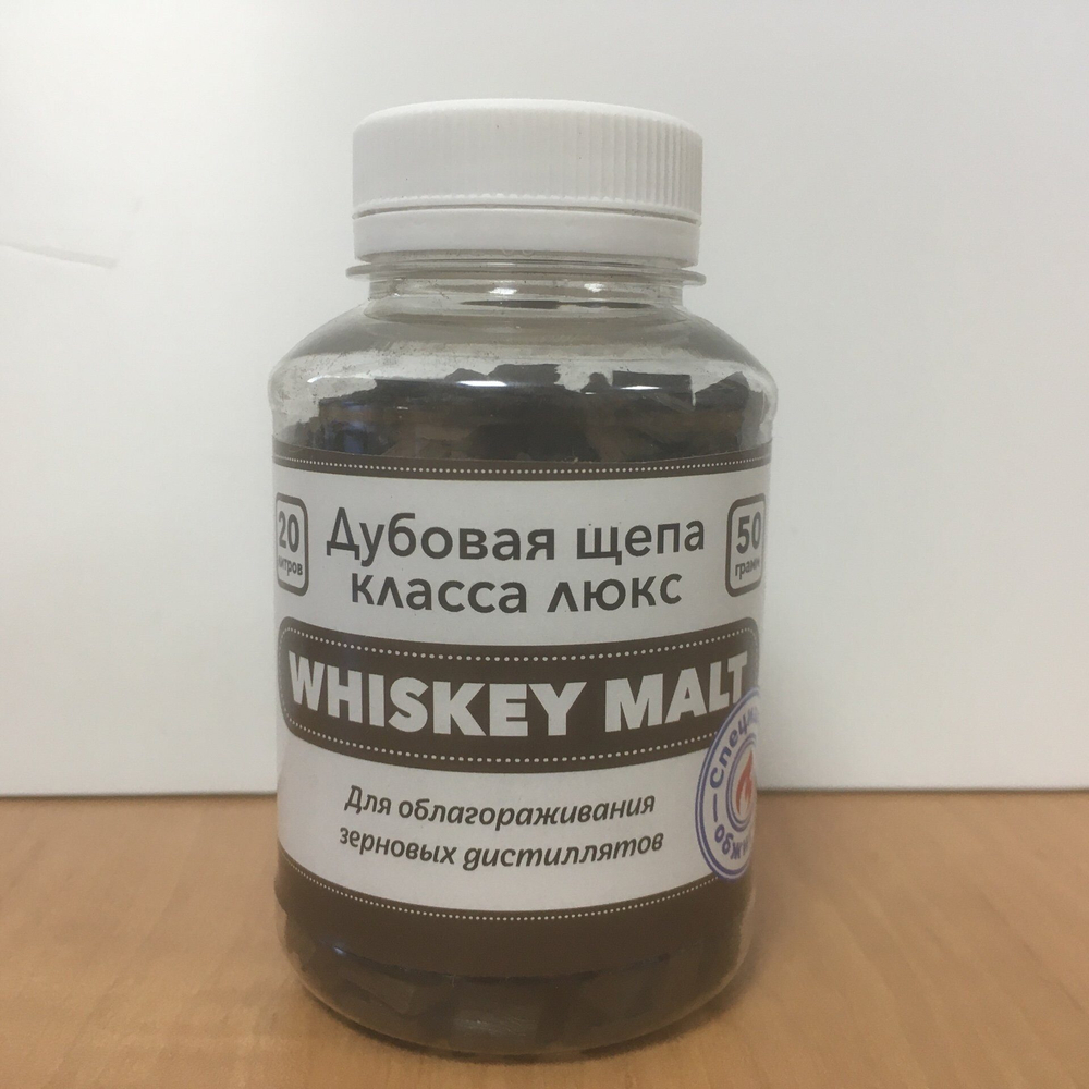 Щепа дубовая Whiskey Malt специальный обжиг, 50 гр.