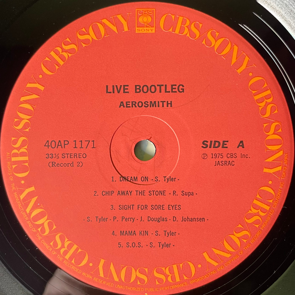 Aerosmith - Live! Bootleg 2LP (Япония 1978г.)