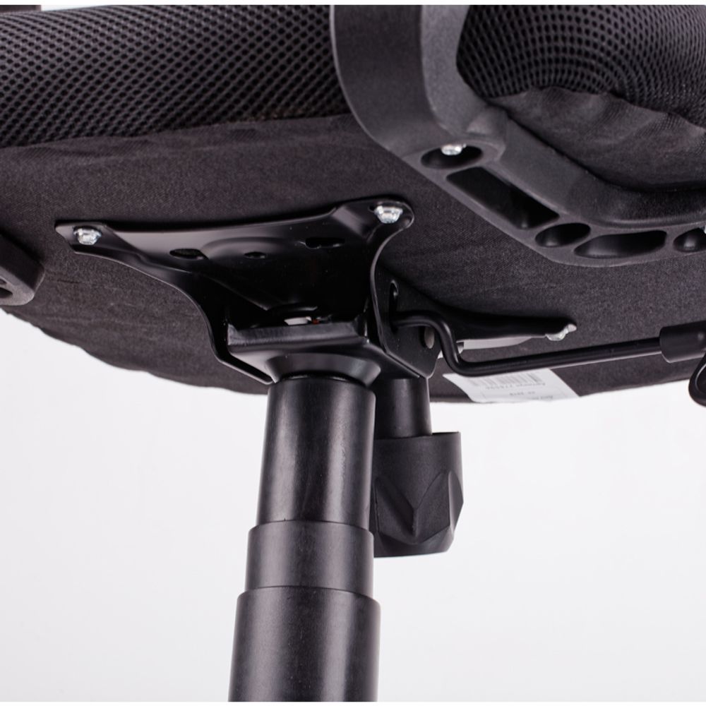 Кресло оператора OfficeSpace SP-M96, ткань, спинка сетка оранж/сиденье TW черная, механизм качания