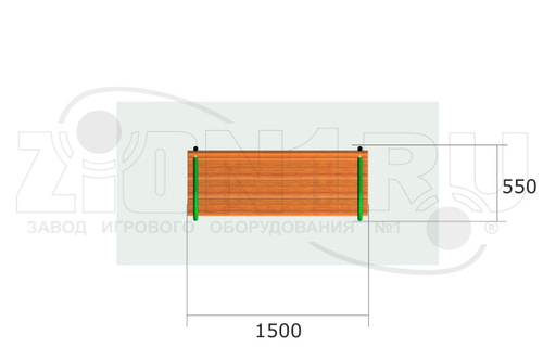 Скамейка парковая ДП1