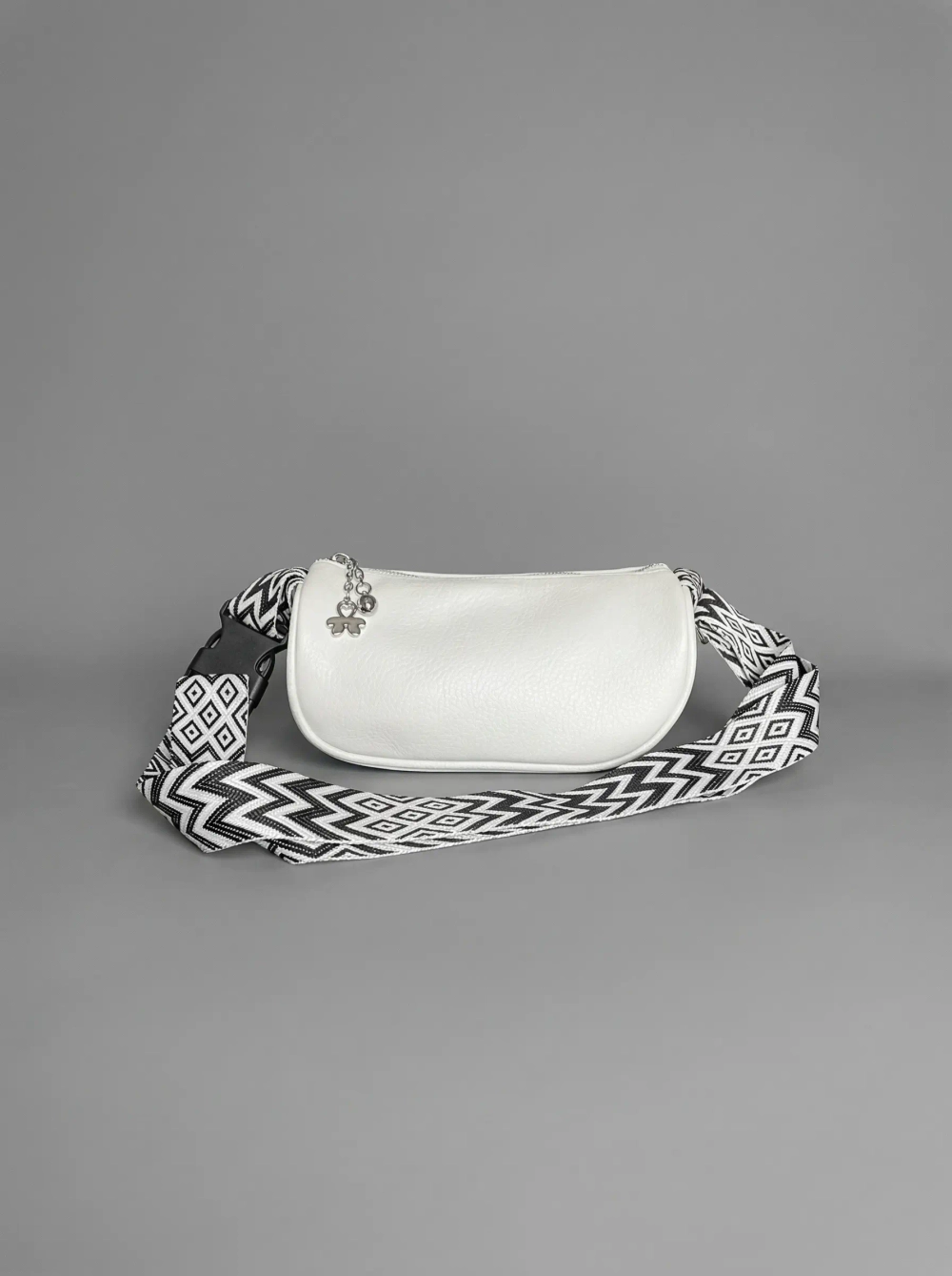 Сумка женская кросс-боди экокожа белая QOZA