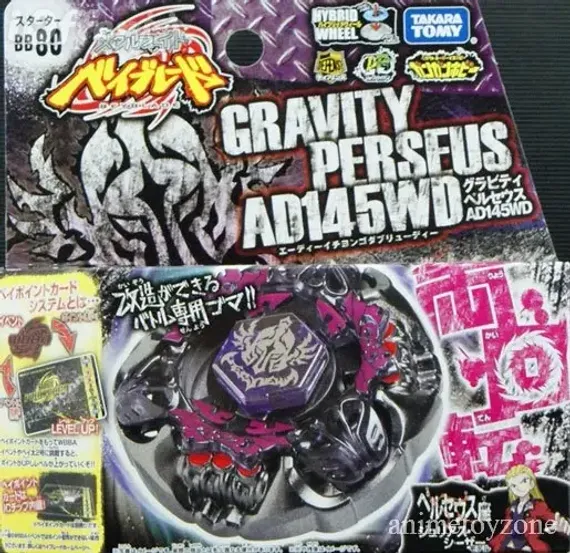 Волчок и запускатель Gravity Perseus AD145WD BB80 от Takara Tomy