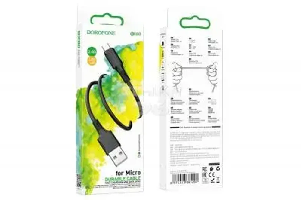 Кабель microUSB BOROFONE BX80 2.4A 1м