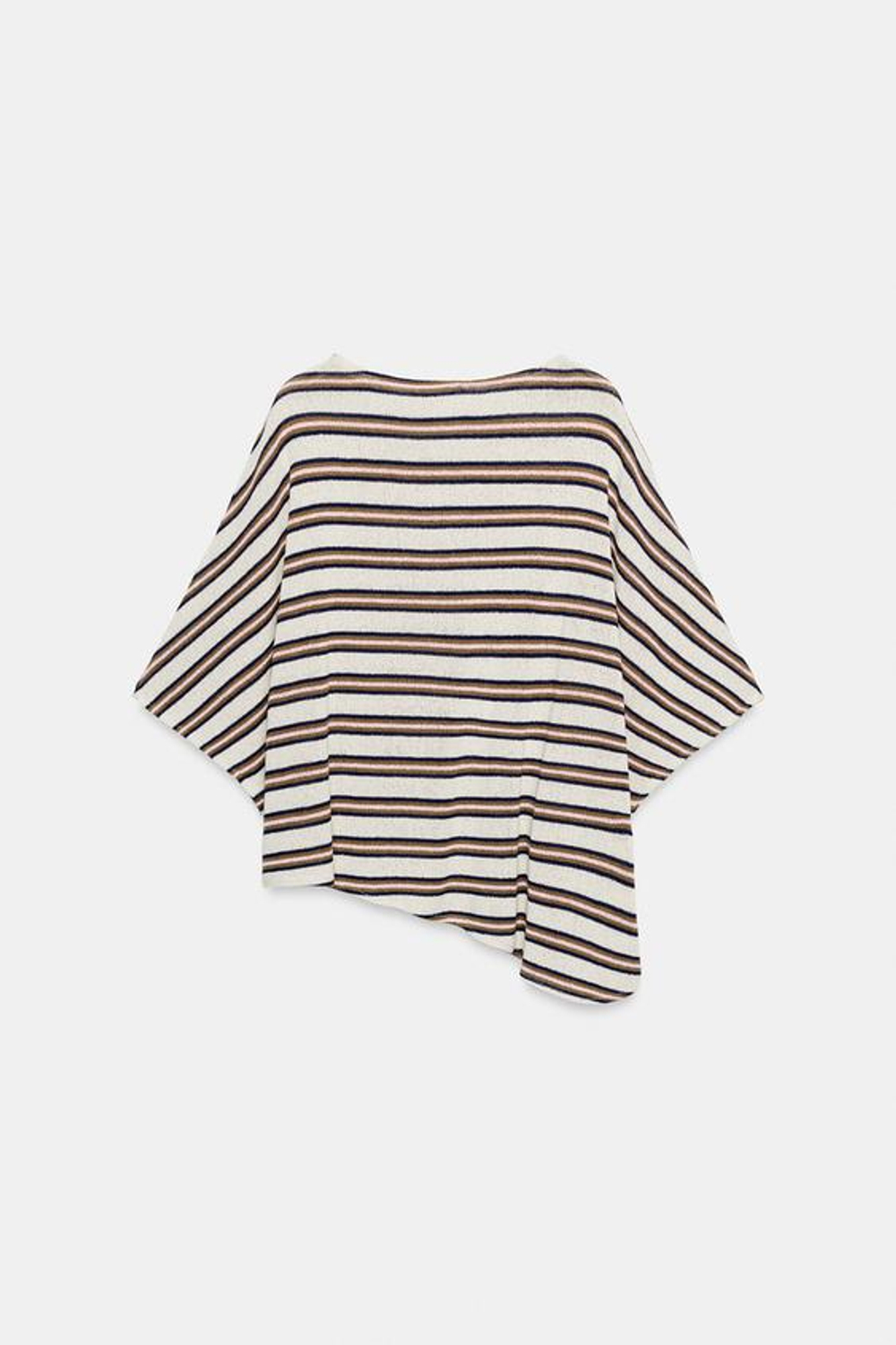 ZARA ТОП В РУСТИКАЛЬНОМ СТИЛЕ С КОРОТКИМИ РУКАВАМИ, ПОЛОСКИ
