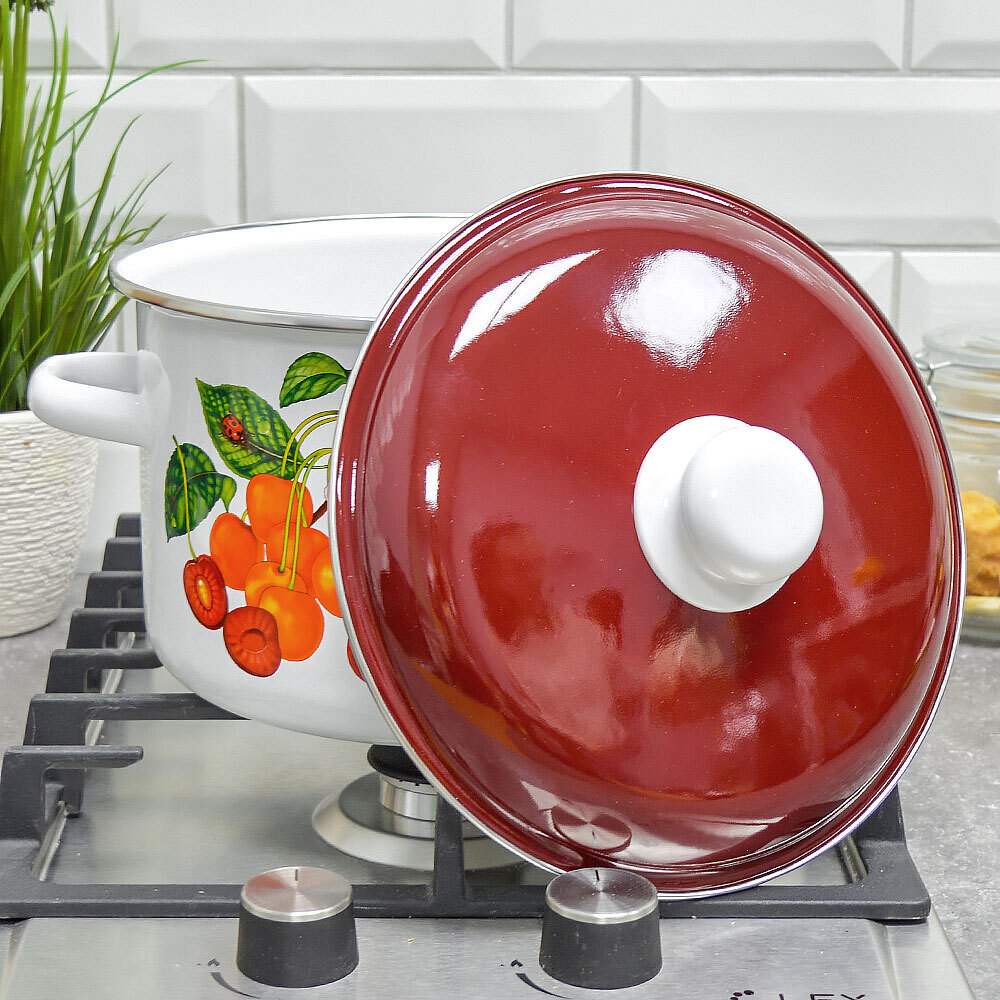 Кастрюля 5,5л "Черешня"