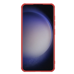 Усиленный двухкомпонентный чехол красного цвета от Nillkin для Samsung Galaxy S24, серия Super Frosted Shield Pro