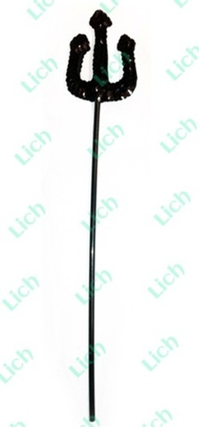 Трезубец черный с блест.