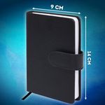 Скетчбук, белая бумага 140 г/м2 90х140 мм, 80 л., КОЖЗАМ, застежка, BRAUBERG ART CLASSIC, черный, 116459