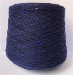 NEW Пряжа Кашемир ECO cashmere синий + пайетки