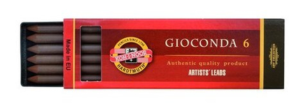 Сепия Gioconda "KOH-I-NOOR" 4377 коричневая светлая L=120 мм, D=5,6 мм, 6 шт/уп