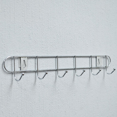 Вешалка настенная 6 крючков 32,5*5*3,5см металл VETTA
