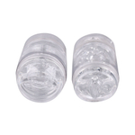 Прозрачный двусторонний мастурбатор Joy Cup - вагина и рот (Цвет: прозрачный)