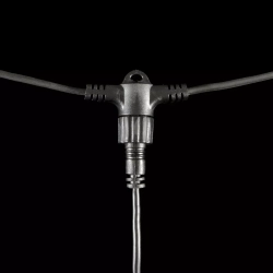 Гирлянда Тающие сосульки 10*0.5 м., 24V., 600 холодных белых LED ламп, коннектор, черный ПВХ, LTC (CCL600-10-1W)