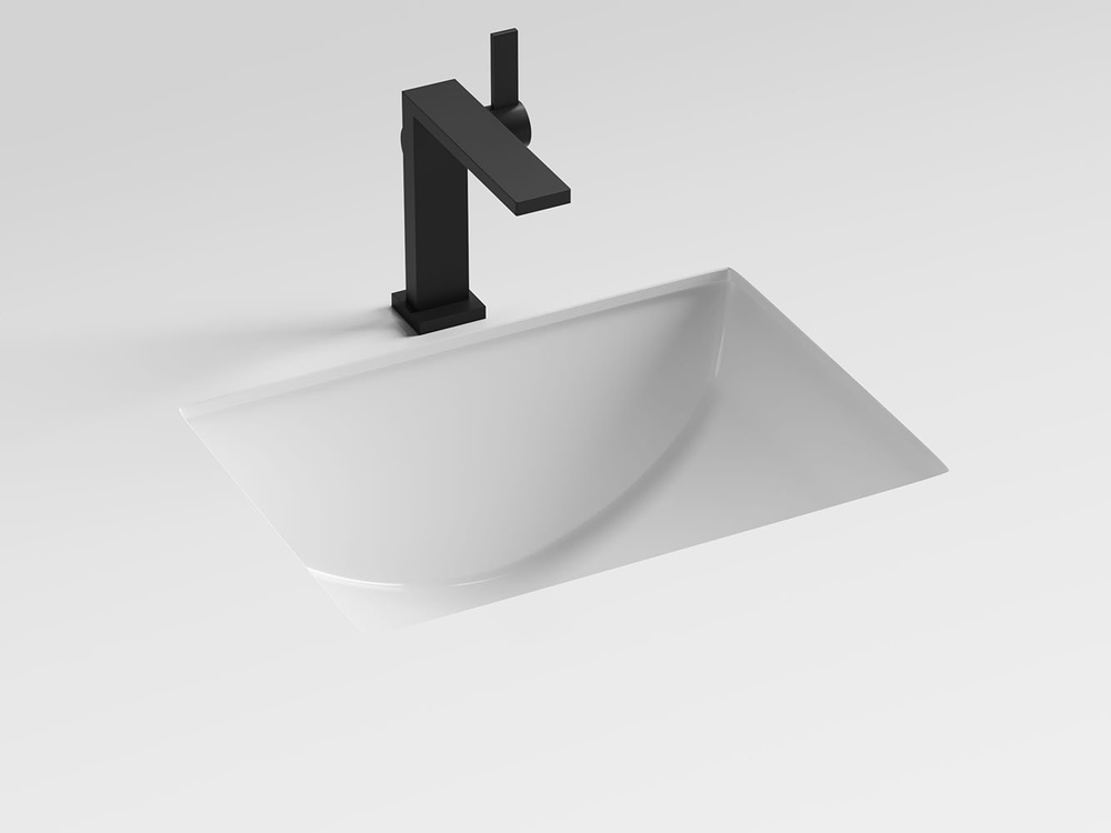 Раковина встраиваемая снизу Ceramicanova Era, с отверстием слива - перелива 460x348x213 мм, белый, арт.CN15002