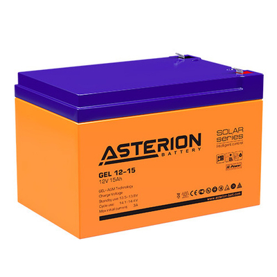 Аккумуляторная батарея Asterion (Delta) 12-15 напряжение 12В, емкость 15Ач (151х98х96мм)