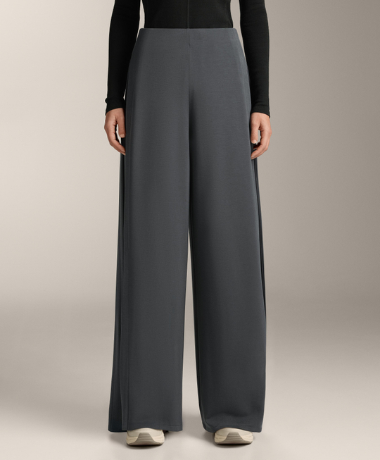 OYSHO Широкие брюки мягкие на ощупь с боковой складкой и модалом, асфальтовый