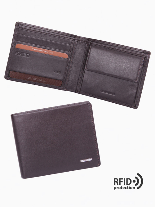 B225006R Castanho - Портмоне с RFID защитой MP