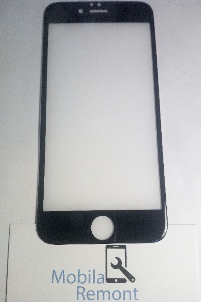 Защитное стекло &quot;Тонкое&quot; для iPhone 6/6S Черное (Полное покрытие 0,25мм)