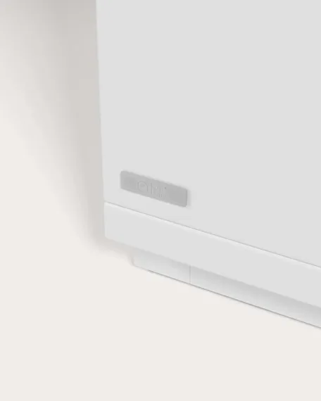 Прикроватная тумбочка Abilen шпон дуба и белый лак 53,4 x 44 см