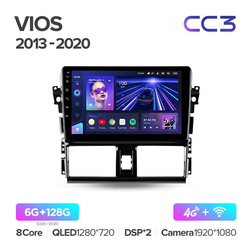 Teyes CC3 10.2" для Toyota Vios 2013-2020