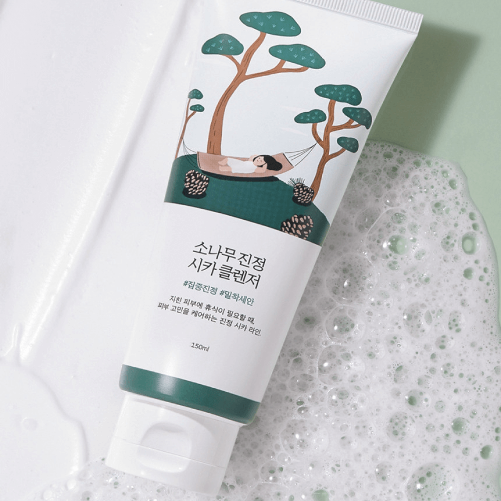Round Lab Pine Calming Cica Cleanser пенка с экстрактом сосны и центеллы для проблемной кожи