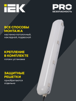 Светильник ДСП 1401 40Вт IP65 серебристый (аналог ЛСП-2х36вт) IEK