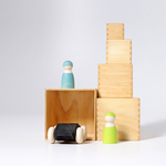 Деревянный сортер "Коробочки" неокрашенные, 6 деталей