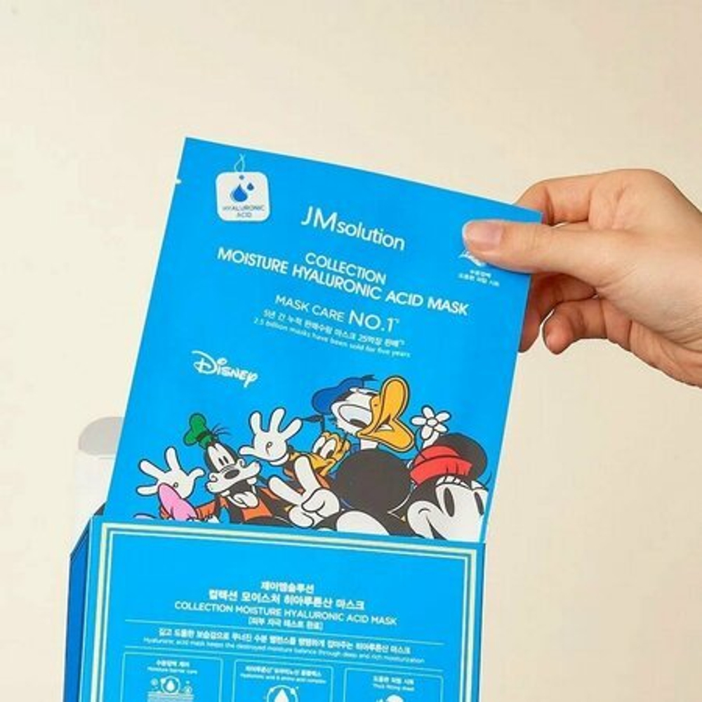 Увлажняющая тканевая маска с гиалуроновой кислотой JMsolution Moa Seal Hyaluronic Acid Mask Disney