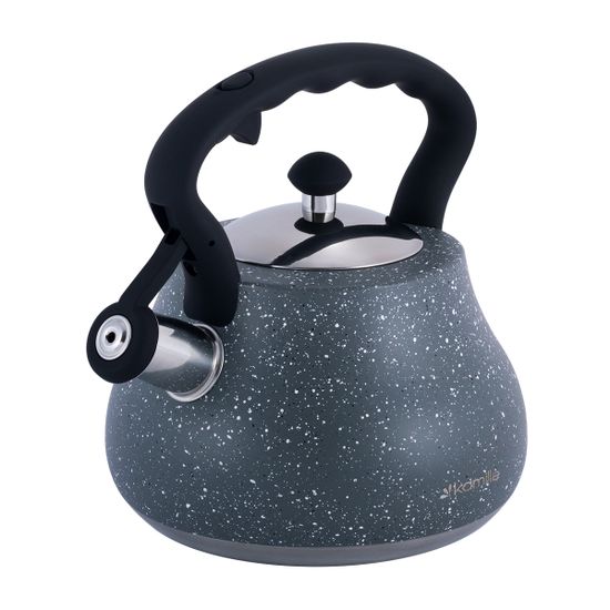 Чайник 2,7 л. из нержавеющей стали со свистком Kamille KM-1091 с мраморным покрытием