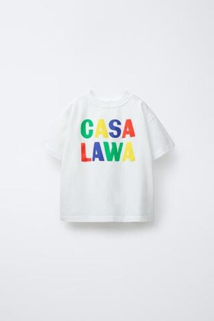 ZARA X CASA LAWA © ФУТБОЛКА С ПРИНТОМ, ЖЕЛТОВАТО-БЕЛЫЙ