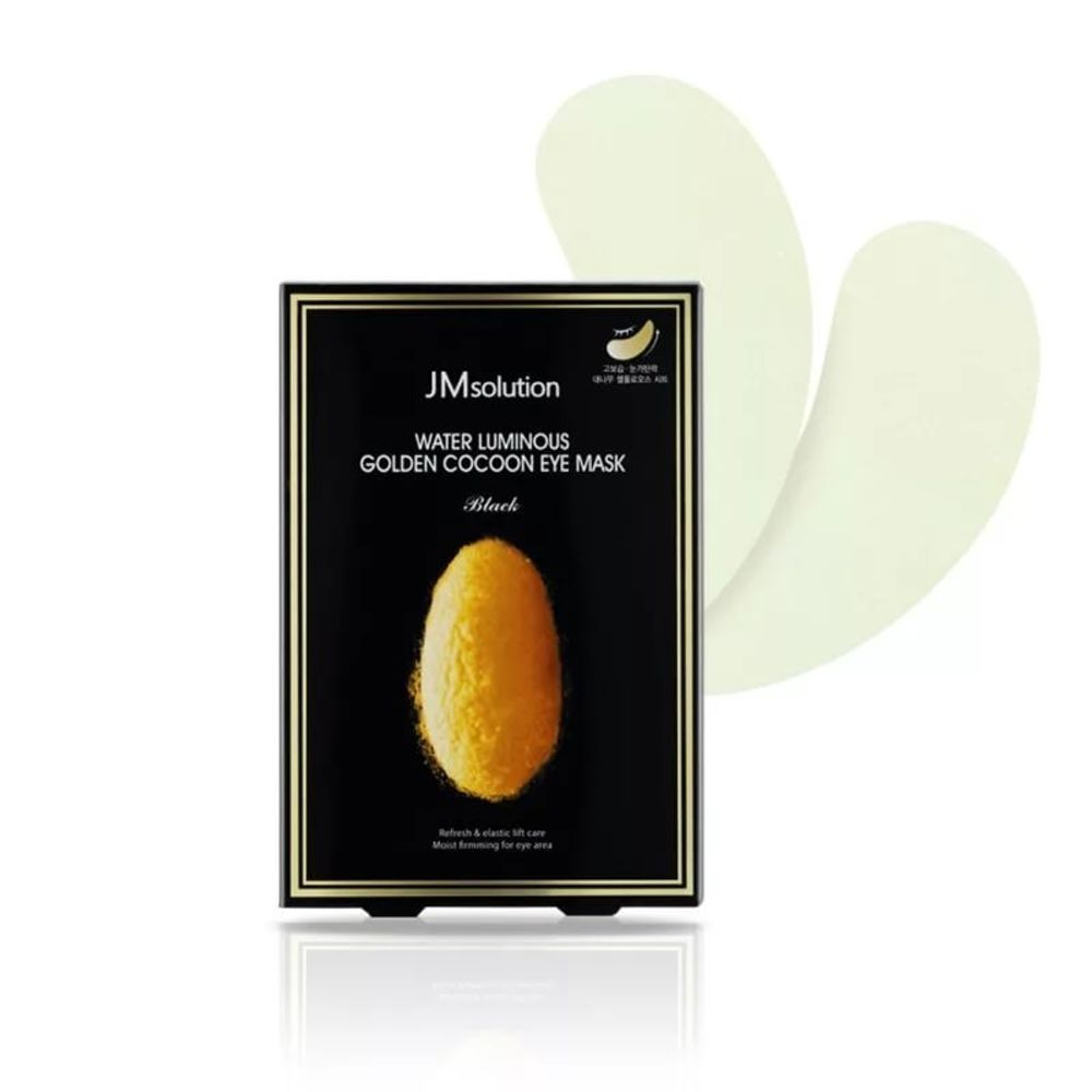 Тканевые патчи для глаз с протеинами шелка Jmsolution Water Luminous Golden Cocoon Eye Mask Blac