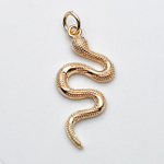 Подвеска Змея, цвет золото, фианиты, размер 27*13 мм, цена за 1 шт