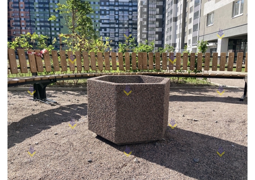 Вазон «Шестигранник» кирпичный