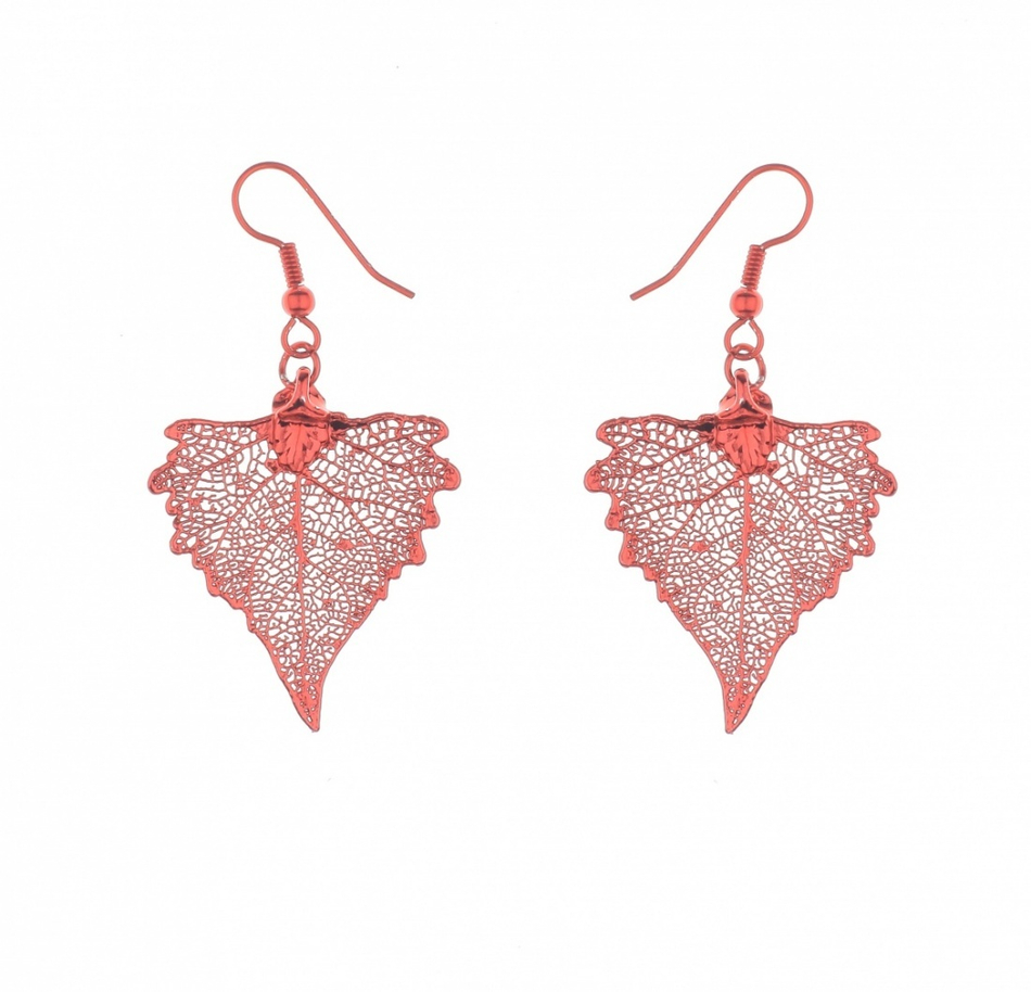 Серьги листья Ester Bijoux Тополь LF34C-RG BR