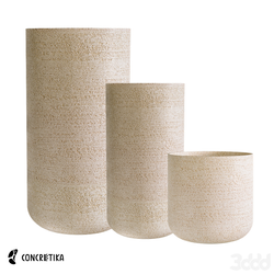 Кашпо TOPPER EROSIA YELLOW D40 H60