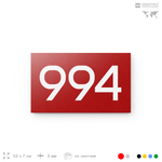 Номер на дверь 994, табличка на дверь для офиса, квартиры, кабинета, аудитории, склада, красная 120х70 мм, Айдентика Технолоджи