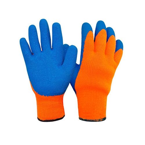 Перчатки акриловые с покрытием из текстурированного латекса, утепленные
