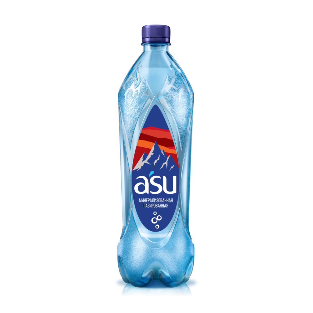 Минеральная вода Asu газированная 1 л п\б