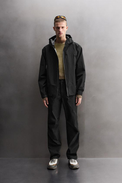 ZARA НЕПРОМОКАЕМЫЕ БРЮКИ SHELL ИЗ ВЫСОКОТЕХНОЛОГИЧНОЙ ТКАНИ, ЧЕРНЫЙ