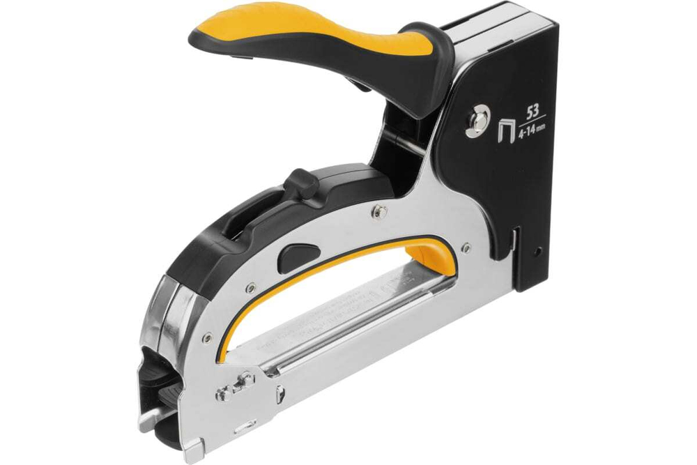 СТЕПЛЕР МЕБЕЛЬНЫЙ DENZEL СТАЛЬНОЙ КОРПУС ТИП СКОБЫ 53,4-14ММ 40211