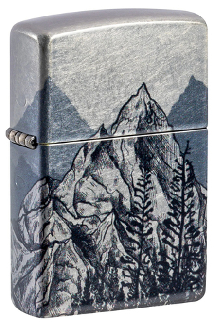 46280 Зажигалка ZIPPO Mountain Sketch 540 Tumbled Chrome