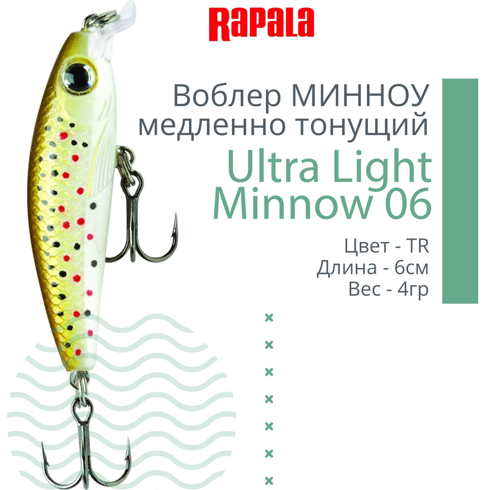 Воблер Ultra Light Minnow 06 6см 4гр SB медленно тонущий