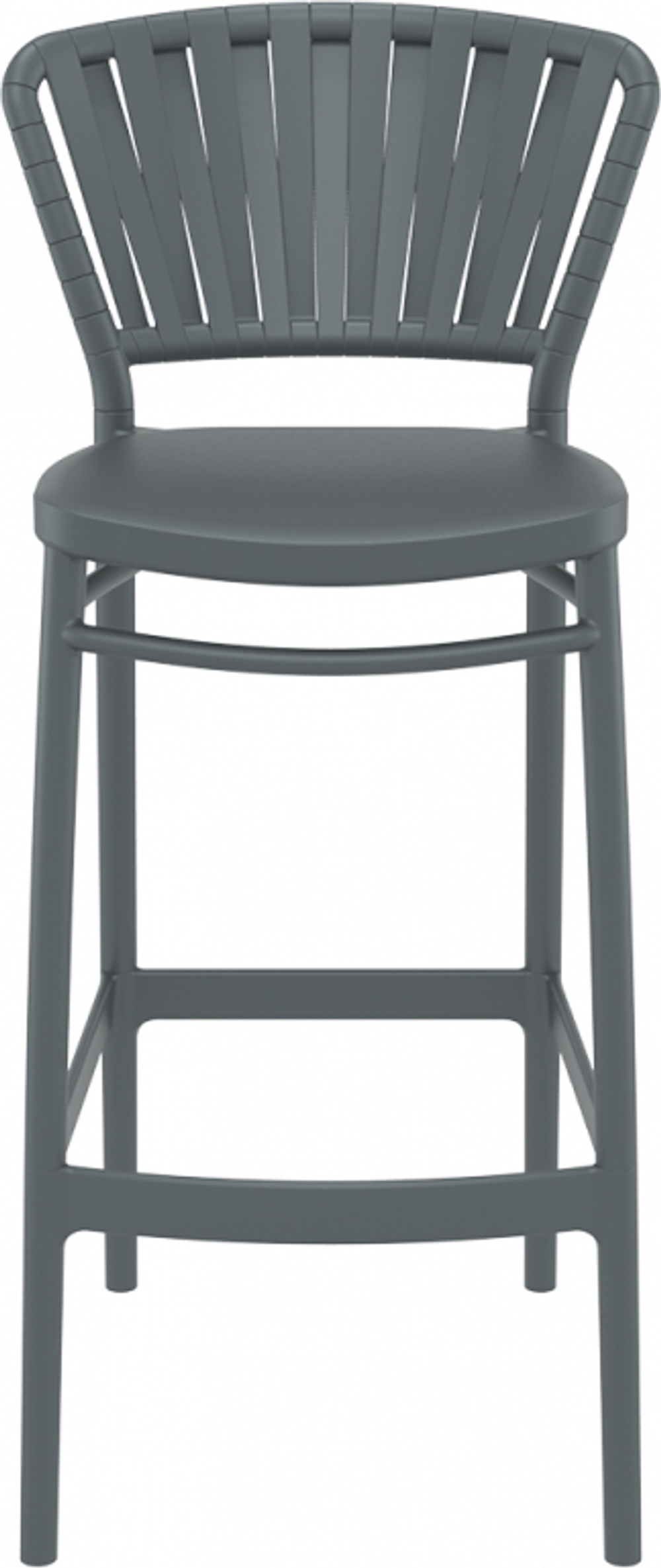Стул пластиковый барный Siesta Contract Portofino, темно-серый