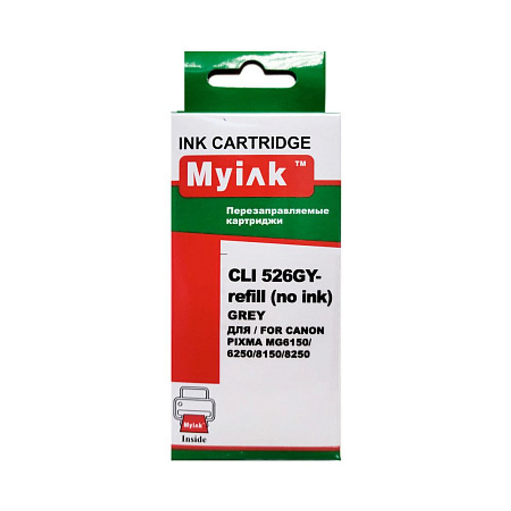 Картридж (БЕЗ ЧЕРНИЛ) ПЗК (CLI-526GY) для Canon Pixma MG6150/6250, автосброс, 1шт MyInk