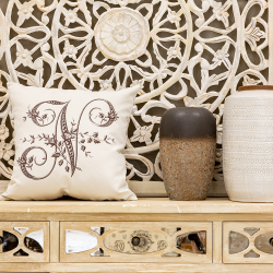 Арт-подушка Объект мечты Монограмма буквы N