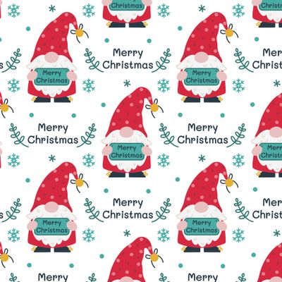 Дед мороз с табличкой Merry Christmas. Милый санта клаус